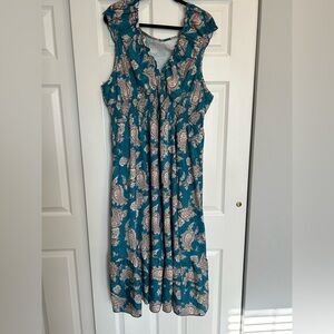 Plus Ruffle Tiered Midi Dress